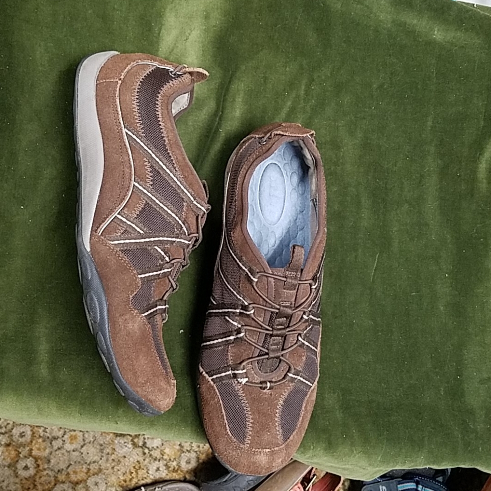 Brown suede & canvas Clarks